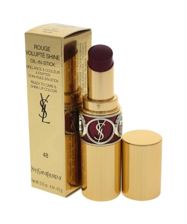 Yves Saint Laurent Rouge Volupte Shine Lipstick 48 Smoking Plum 0.15 oz - Buy Online on GoSupps.com