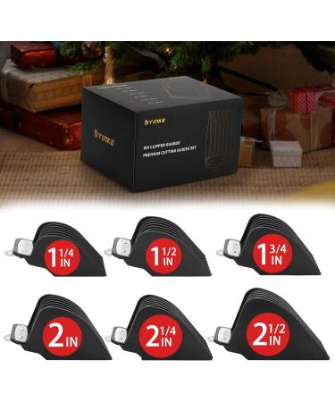 Wahl Hair Clipper Guards Set - 6PCS Black Metal Clip Guides for 1.25-2.5 in - Fits Most Full Size Clippers - Yinke - Buy Online on GoSupps.com