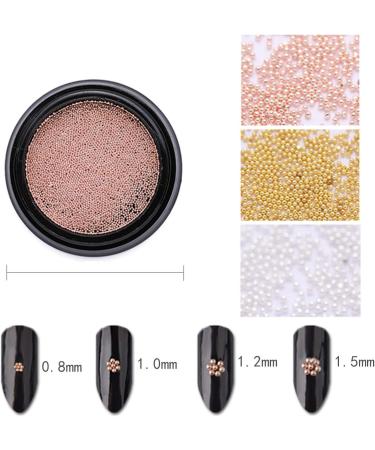 Multicolor Nail Metal Studs Gems - 12 Boxes 3D Nail Art Beads for Manicure - Buy Online on GoSupps.com
