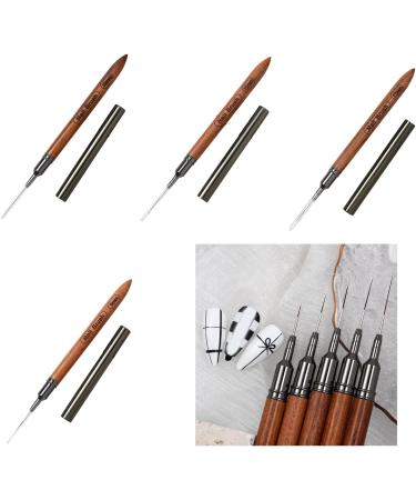 6/9/12/15/18mm Nail Art Brush Pull Line Painted Pen Nail Nail Dotting Tools Nail Art Liner Brush For Nail Artists Nail Art Design Painting Brush Nail Art Brush Nail Dotting Tools For Nail Artists Multi-Color - Buy Online on GoSupps.com