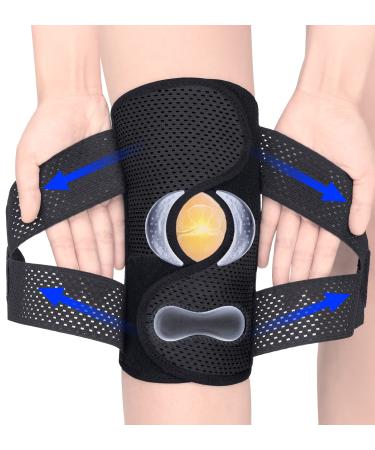 ZEAMO Knee Support with Mesh Weave Tech for Women and Men  Compression Knee Braces for Knee Pain  Aching Knees  Patellar Tendonitis Relief (Black XX-Large)