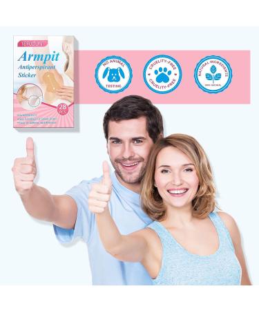 Invisible Underarm Sweat Pads 28 Pcs - Disposable Antiperspirant Sticker for Women and Men - Buy Online on GoSupps.com