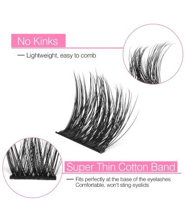 12mm C Curl Mink Individual Lashes - 60 Cluster Eyelash Extensions for Natural, Wispy Look | EYDEVRO - Buy Online on GoSupps.com