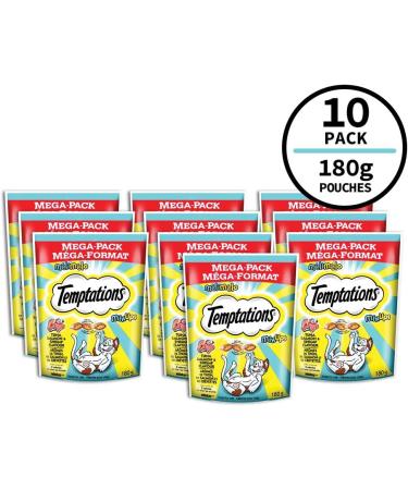 TEMPTATIONS Mix-Ups Adult Cat Treats Tuna Shrimp Salmon 180g Pouch (10 Pack) 180 g (Pack of 10) Tuna - Shrimp - Salmon - Buy Online on GoSupps.com
