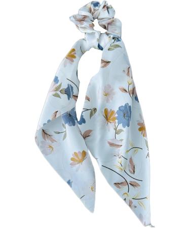 Generic 4 Scarf Hair Ties Floral and Plain Hair Bobbles with Bow Floral Hair Band Elastic Hair Bands Hair Ponytail Holder Hair Stylish Accessories for Women and Girls - Buy Online on GoSupps.com