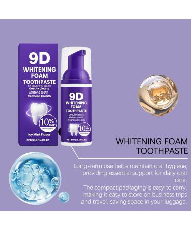 Mouse foam toothpaste 50ml whitening with fresh mouth odor elimination stain removal paste - For adult women and men for home or travel routine - Buy Online on GoSupps.com