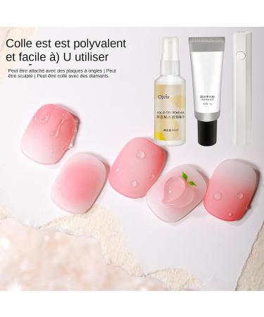 Mimoqk Gel Press on Nails Press On Nails Kit Acrylic Nail Kit Solid Nail Glue Professional Manicure Set Home Manicure Set Solid Nail Gel Nail Art - Buy Online on GoSupps.com