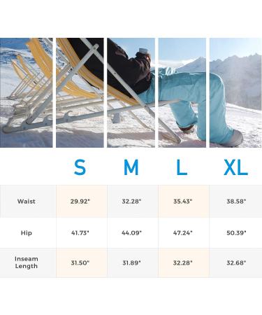 Skieer Women's Mountain Insulated Snow Ski Pants | Waterproof Winter Cargo Pants - White (Size: Medium) - Buy Online on GoSupps.com