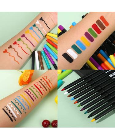 SUSIKEKI 10pcs Colored Gel Eyeliner Pencil Set - Waterproof & Long Lasting Eye Liners for Women - Retractable Eye Makeup Pen - Rainbow Neon Matte Eyeliners Gift Sets - Buy Online on GoSupps.com
