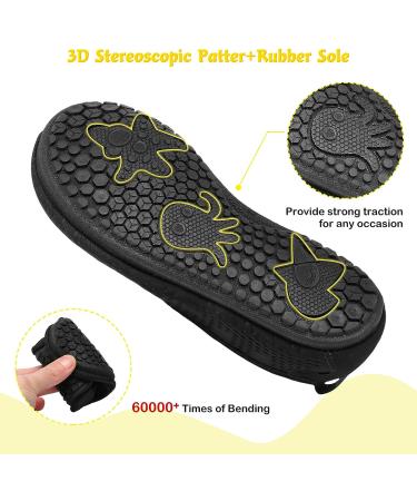 Leisfit Toddler Water Shoes - Baby Aqua Socks Non-Slip Beach Shoes - 7 Toddler All Black - Buy Online on GoSupps.com