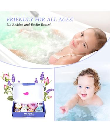 MAQUITA 8Pcs Shower Bath Bombs - Aromatherapy Stress Relief Spa Gift for Women & Girls | Perfect for Mother's Day, Birthday & Christmas - Buy Online on GoSupps.com
