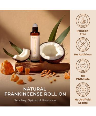 Myrrh & Frankincense & Frankincense Roll On Set - Essential Oils Aromatherapy Roll On with Essential Oil Set - 2x0.34 fl oz - Gya Labs - Buy Online on GoSupps.com