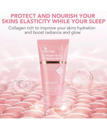 Masque au collag ne cor en pour une hydratation profonde et durable qui lisse et raffermit la peau pendant la nuit rosa-1pcs - Buy Online on GoSupps.com