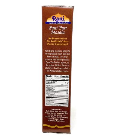 Rani Pani Puri Masala - 14-Spice Blend for Indian Spicy Water 3.5oz | All Natural, Vegan, Gluten-Friendly | Non-GMO | Indian Origin - Buy Online on GoSupps.com