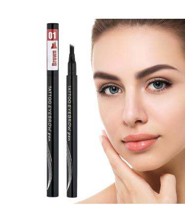 4 Tip Eye Brow Pencils | Eyebrow Contouring Sweatproof Pencil - Daily Eyebrow Makeup Supplies for Home Working Dating Traveling Gathering 1#brown