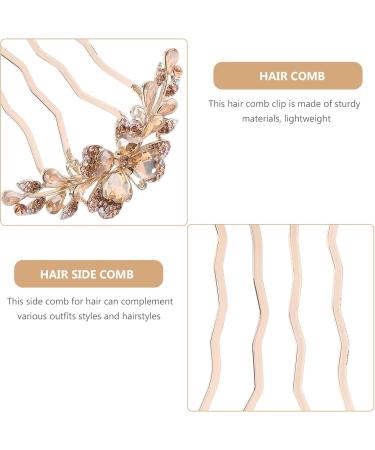 Beaupretty Hair Comb Hair Accessories for Women Rhinestone Hair Pin Rhinestone Hair Clips Hair Accessories for Girls Bride Hair Accessories Hair Side Comb Hairclips Hairpin Miss Hair up Metal - Buy Online on GoSupps.com