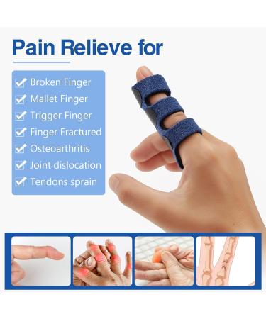 Echify Finger Splint - 2pcs Upgraded Finger Support Trigger Finger Brace with 3 Adjustable Fixing Belt Mallet Finger Splints for Straighten Broken Bent Finger & Arthritis Pain Relieve - Buy Online on GoSupps.com