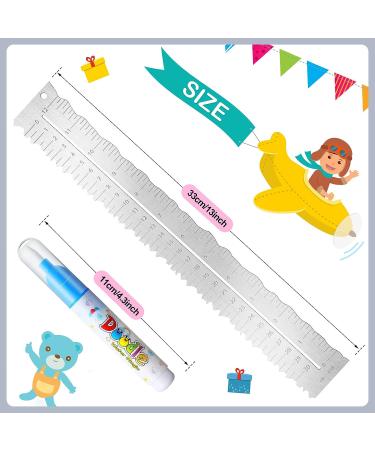 2 Pcs Metal Paper Tearing Ruler Deckle Edge Ruler Craft Ruler for Cutting Paper Stainless Steel 12 Inches Ruler Paper Ripper Tool Irregular Edges Measuring Tool with Water Pen for School Scrapbook - Buy Online on GoSupps.com
