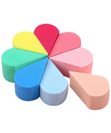 FRCOLOR 8 Pcs Wedge Shape Foundation Applicator Foundation Blending Applicator Wedge Shaped Beauty Sponge Cosmetic for Foundation Sponge for Makeup Foundation Sponge Miss Bulk Top Coat
