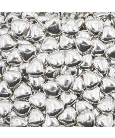 Buy 0.5kg Silver Heart Chocolate Dragees | Premium Wedding & Baptism Guest Gifts | International Shipping - Buy Online on GoSupps.com