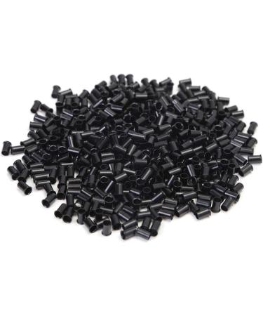 1000Pcs Black 3.4mm Microlink Beads Non-Silicone Copper Tubes - Micro Link Ring Tube for Hair Extensions - Buy Online on GoSupps.com