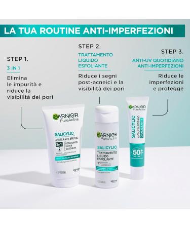  Garnier Garnier -Pure Active 3 in 1 Cleanser + Scrub + Mask for Mixed Skin - Avec imperfections 150 ml - Buy Online on GoSupps.com