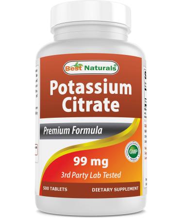 Best Naturals Potassium Citrate 99mg 500 Tablets - 3rd Party Lab Tested - Buy Online on GoSupps.com