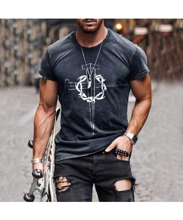 Men's Novelty Christian Cross Print T-Shirt - White XL - Buy Online on GoSupps.com