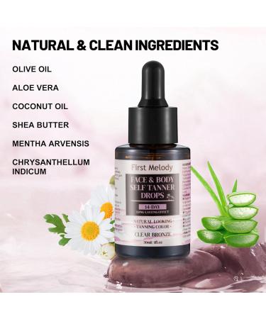 Face Tanning Drops - 14-Day Long-Lasting Self Tanner with Natural Ingredients | Quick Bronzing Drops for a Flawless Glow - Buy Online on GoSupps.com