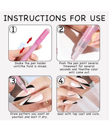 Xumann 12 Colors Nail Art Pens for Gel Polish Quick Dry Fine Tips Nail Art Pen - Buy Online on GoSupps.com