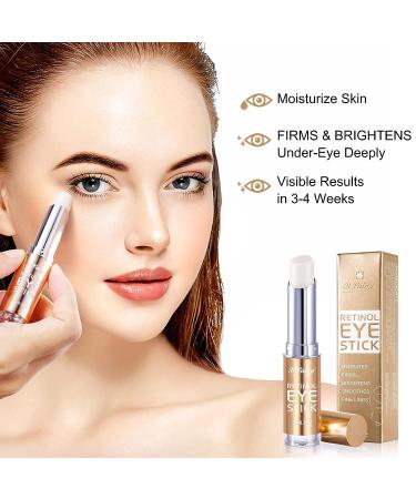 Retinol Eye Stick with Collagen & Hyaluronic Acid | Dark Circle & Puffiness Treatment | Anti-Aging Eye Cream for Wrinkles & Fine Lines - Buy Online on GoSupps.com