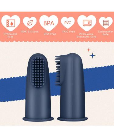 12-Piece Silicone Baby Finger Toothbrush Set for Newborns - Soft Oral Care for Infants and Toddlers | Teething Care | BPA-Free | 6 Colors - Buy Online on GoSupps.com