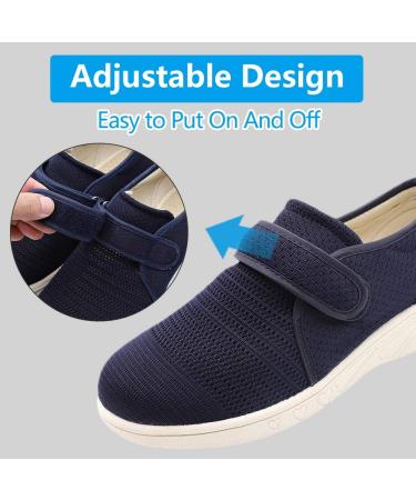 Orthoshoes Women's Edema Shoes - Breathable Lightweight Walking Sneakers for Diabetic Elderly - Navy (Size 8) - Buy Online on GoSupps.com