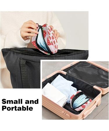 DIY Strawberry Flower Pattern Menstrual Cup & Sanitary Pad Storage Bag - Portable Period Kit for Women & Teens (Color 7) - Buy Online on GoSupps.com