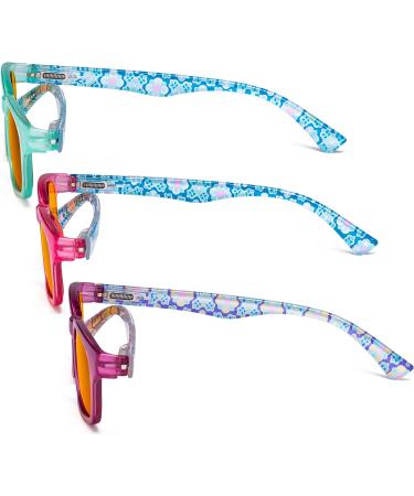 Eyekepper 3 Pack Floral Blue Light Filter Reading Glasses +1.25 with Orange Tinted Lenses | Computer Readers for Women | Blue Light Blocking | Anti-Glare | 3 Pairs - Buy Online on GoSupps.com