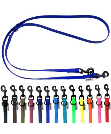 Biothane Dogeline Black Hook adjustable for small dogs / large dogs 2m / 2.40m / 2.80m / 3.50m / 5m (blue 3.50m x 16mm) 3.50m x 16mm blue