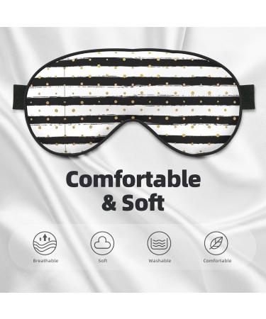 Buy Ink and Gold Dot Stripes Sleep Mask - Adjustable Breathable Eye Mask for Comfortable Sleep | International Shipping Available - Buy Online on GoSupps.com