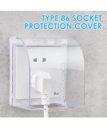 UK Socket Cover Box - Self-Adhesive Electrical Outlet Plug Cover for Home Safety - Buy Online on GoSupps.com