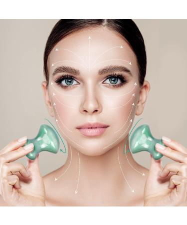 Buy Ideayard Gua Sha Massage Tool | Natural Mushroom Shape Guasha Board for Spa Relaxation & Wrinkle Removal (Rose Quartz & Aventurine) - International Shipping Available - Buy Online on GoSupps.com