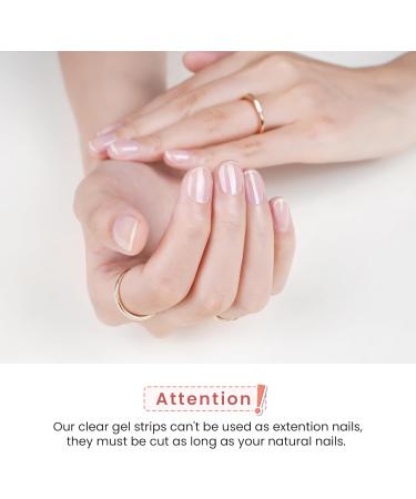 DANNI & TONI 28 Crystal Clear Gel Nail Wraps - Salon-Quality Manicure Stickers Set - Buy Online on GoSupps.com