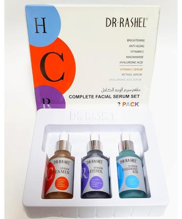 Vitamin C Retinol & Hyaluronic Acid Facial Serum Set - 3 Pack Moisturizing & Repairing - 1.01 oz Each - Buy Online on GoSupps.com