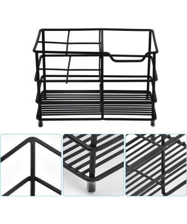 Wisebom 304 Stainless Steel Toothbrush Holder - Large 5 Compartment Bathroom Caddy for Electric Toothbrushes Toothpaste & Razors (Black) - Ideal for Households - Buy Online on GoSupps.com