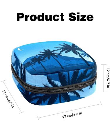 Women's Lift Storage Pocket Stillpad Keeper - Coconut Tree Pattern Portable Period Kit | Feminine Product Bag for Women & Girls - Buy Online on GoSupps.com