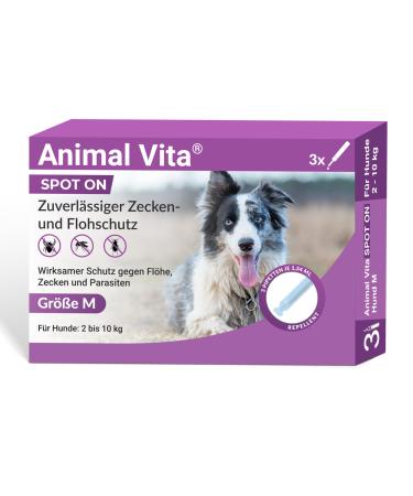 Animal Vita Spot on tick protection for dogs reliable tick protection Ticking agents for dog -tick protection dog - spot on for large dogs (10 to 20kg) 10 to 20 kg (m) - Buy Online on GoSupps.com