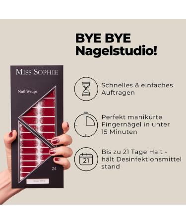 Original Miss Sophie Nail Foils Snow White - 24 Ultra-Thin Glitter Nail Polish Stripes for Finger & Toenails - Compatible with Natural Acrylic Gel & Shellac Nails - Buy Online on GoSupps.com