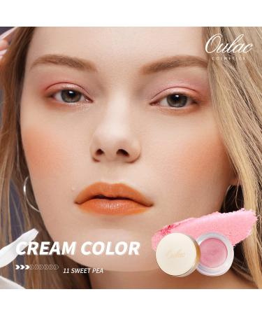 Oulac Pink Cream Eyeshadow - Waterproof, Long Lasting, and Highly Pigmented Shadow for Women - Multi-use Highlighter, Shimmer, Glitter Eye Makeup with Moisturizing Formula - 0.42 oz (11) Sweat Pea - Buy Online on GoSupps.com
