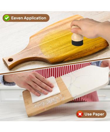 Premium Cutting Board Oil & Wax Applicator | Food Grade Mineral Oil & Bamboo for Wooden Boards Spatulas & Utensils - International Shipping - Buy Online on GoSupps.com