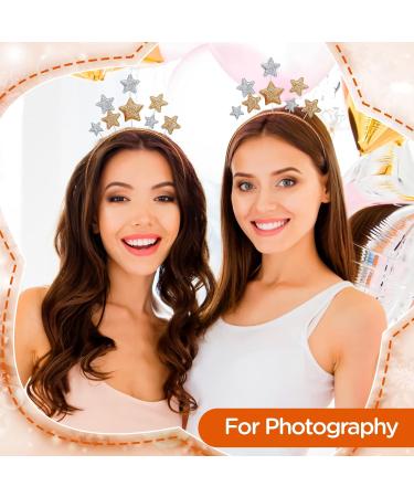 Greoer Children Star Headband Cute New Year Headbands for Women and Girls Stylish Glitter Star Headband Children's Christmas Hair Accessories for Christmas New Year Party Birthday Daily Decor - Buy Online on GoSupps.com