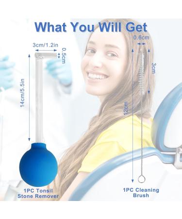 Uydf Tonsil Stone Remover - Effective Mandelstein & Almond Stone Cupping Glass with Cleaning Brush for Bad Breath & Oral Care - Fresh Breath Solution (Blue) - Buy Online on GoSupps.com