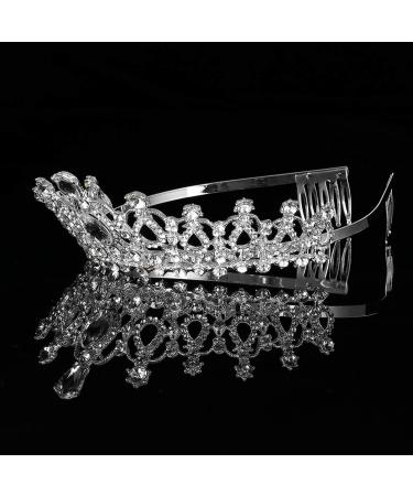 Sparkling FRCOLOR Crystal Rhinestone Wedding Tiara Crown - Silver - Buy Online on GoSupps.com
